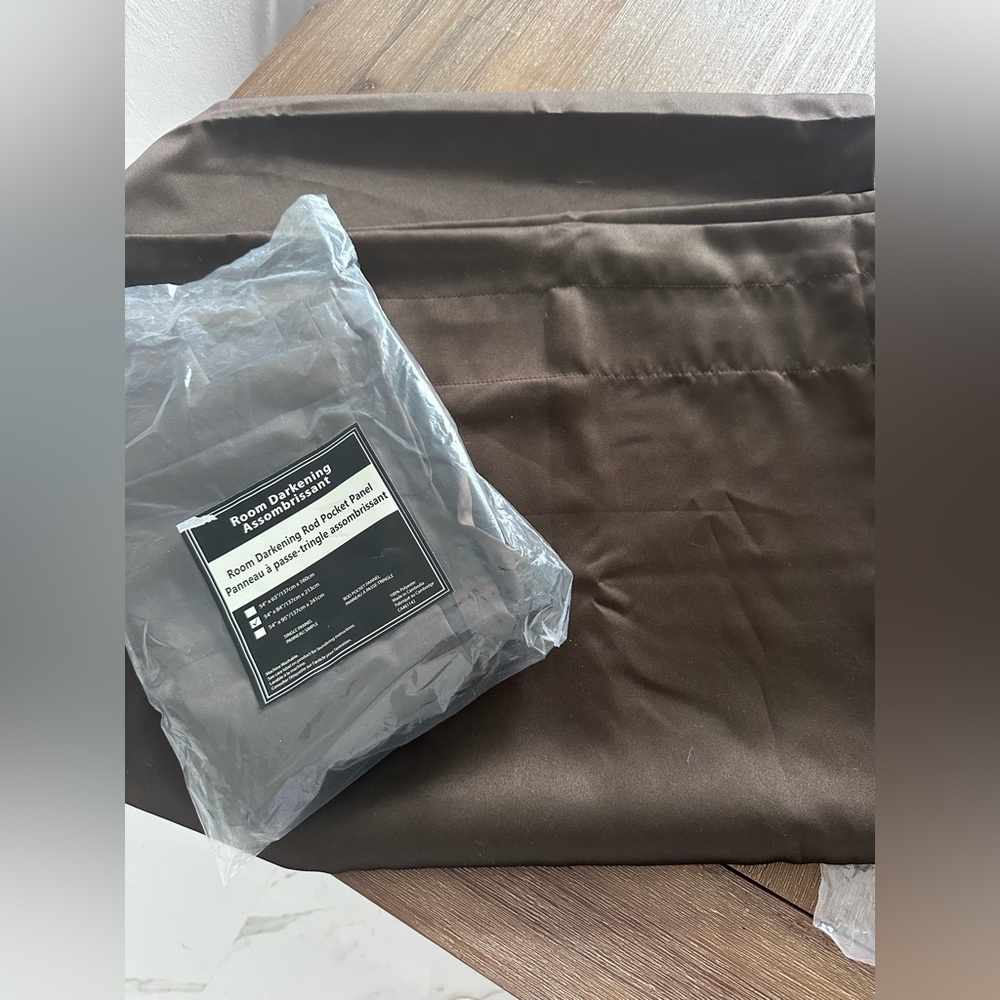 Room Darkening Rod Pocket Panes ( 2pcs.) in Espresso